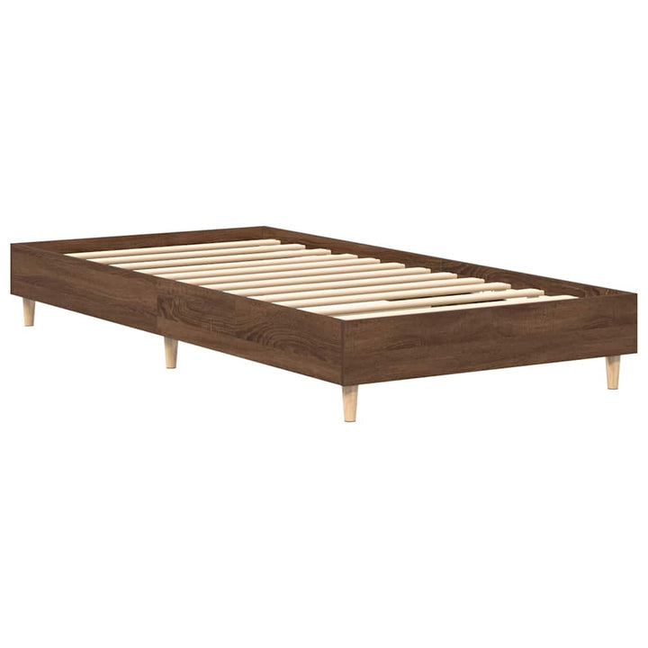 sengeramme uden madras 100x200 cm konstrueret træ brunt eg