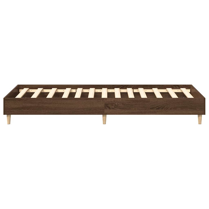 sengeramme uden madras 100x200 cm konstrueret træ brunt eg