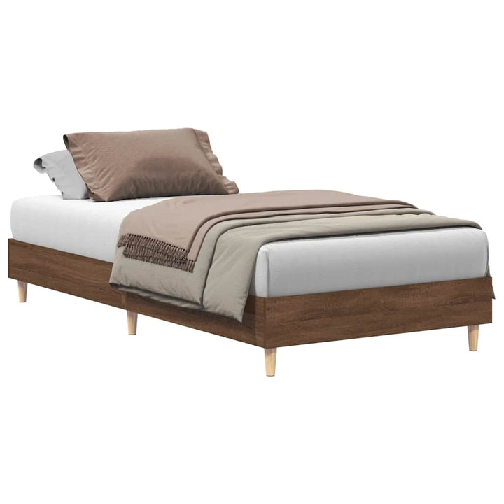 sengestel uden madras 90x200 cm konstrueret træ brunt eg