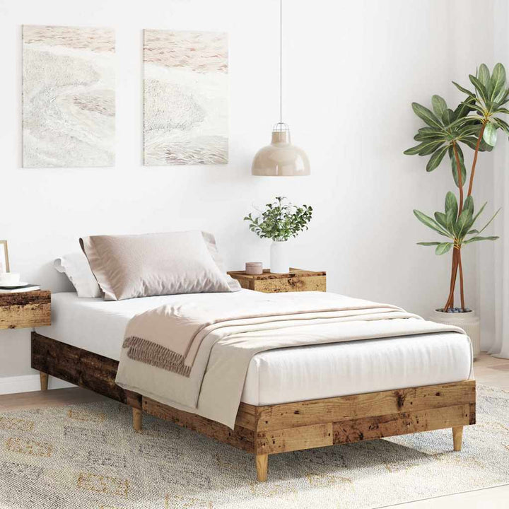sengestel uden madras 90x200 cm konstrueret træ antikt træ