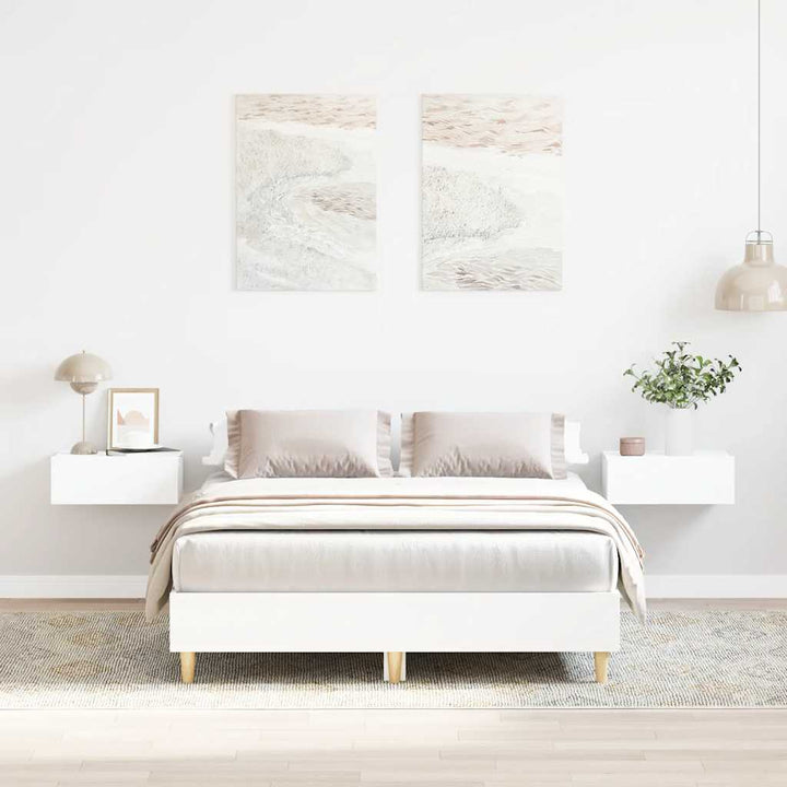 sengestel uden madras 140x190 cm konstrueret træ hvid