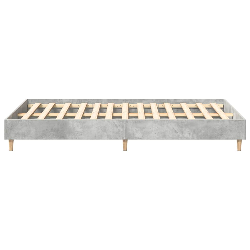 sengestel uden madras 140x190 cm konstrueret træ betongrå