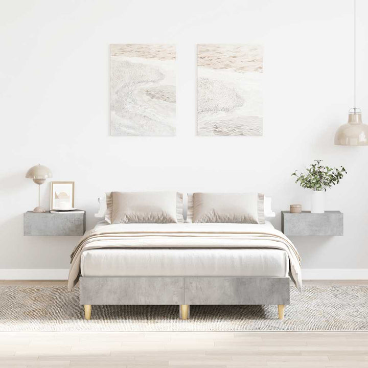 sengestel uden madras 140x190 cm konstrueret træ betongrå