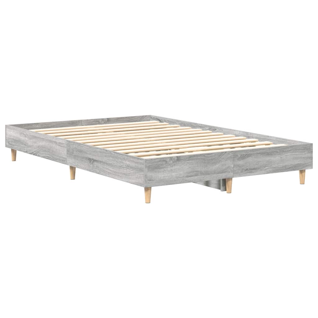 sengestel uden madras 140x190 cm konstrueret træ grå sonoma-eg
