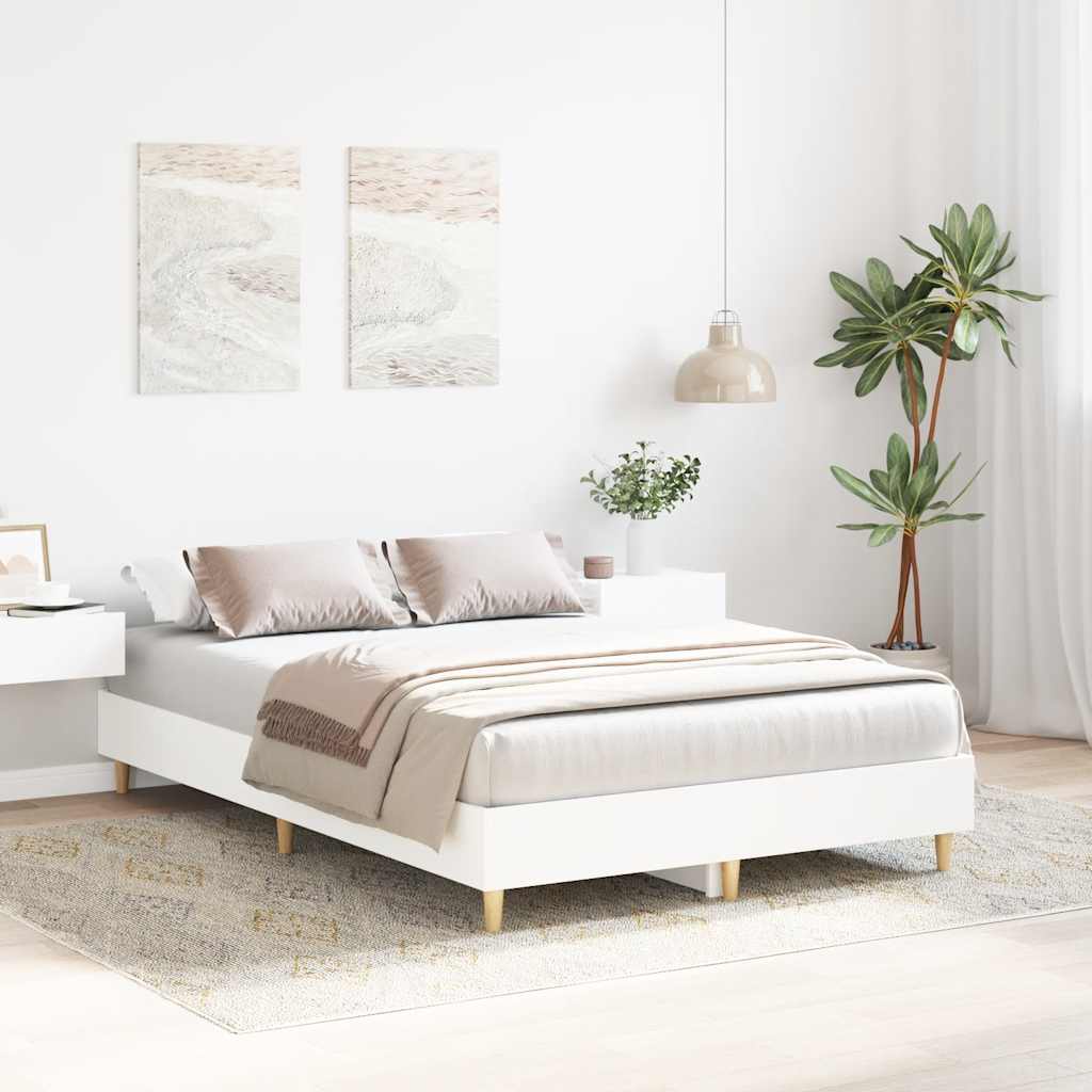 sengestel uden madras 135x190 cm konstrueret træ hvid