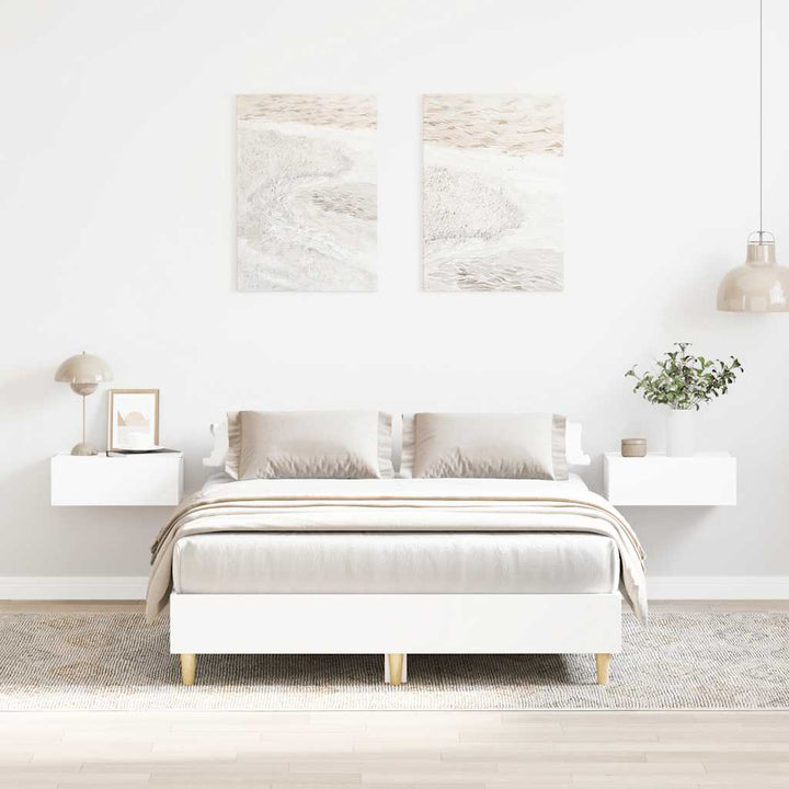sengestel uden madras 135x190 cm konstrueret træ hvid