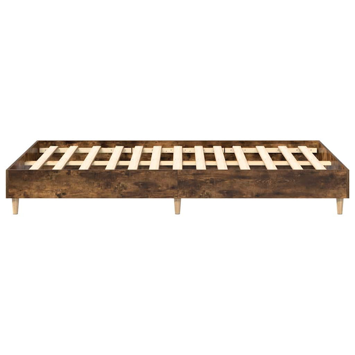 sengestel uden madras 135x190 cm konstrueret træ røget eg