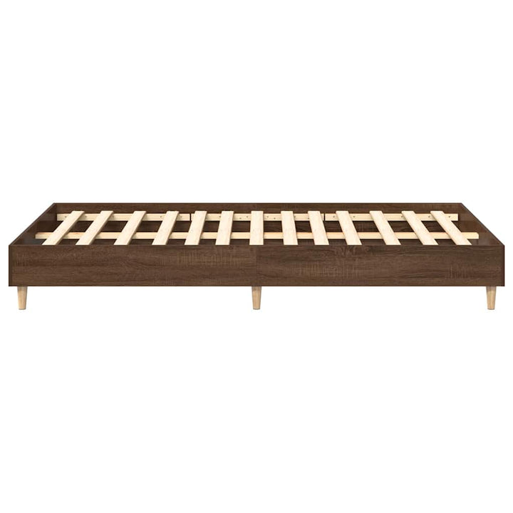 sengestel uden madras 135x190 cm konstrueret træ brun eg