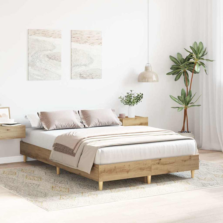 sengestel uden madras 135x190 cm konstrueret træ kunsteg