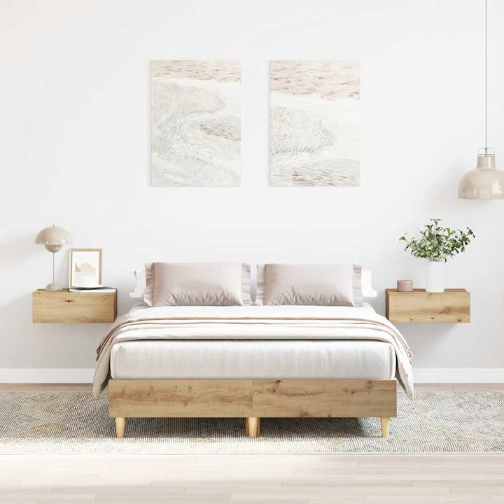 sengestel uden madras 135x190 cm konstrueret træ kunsteg