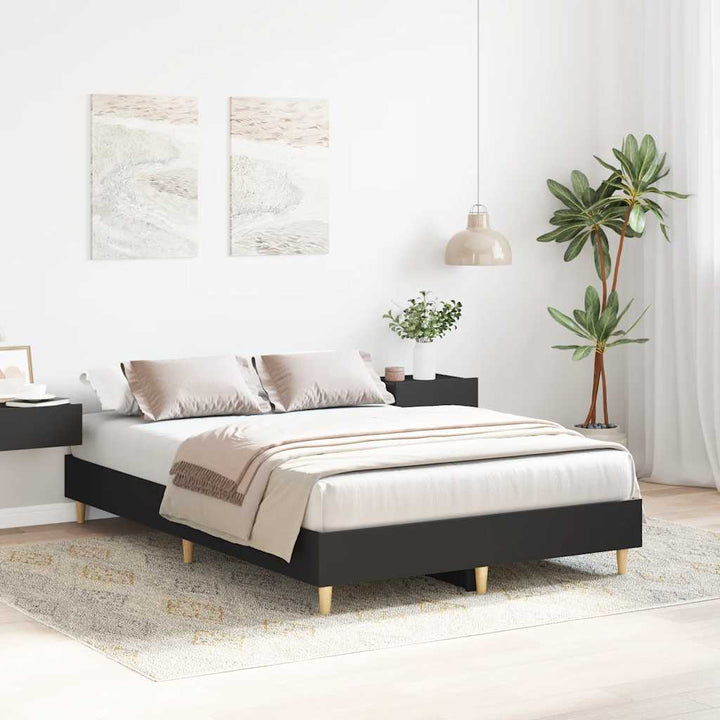 sengestel uden madras 120x190 cm konstrueret træ sort