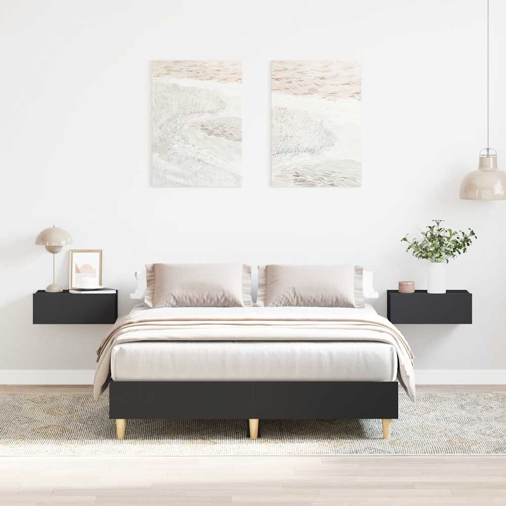 sengestel uden madras 120x190 cm konstrueret træ sort