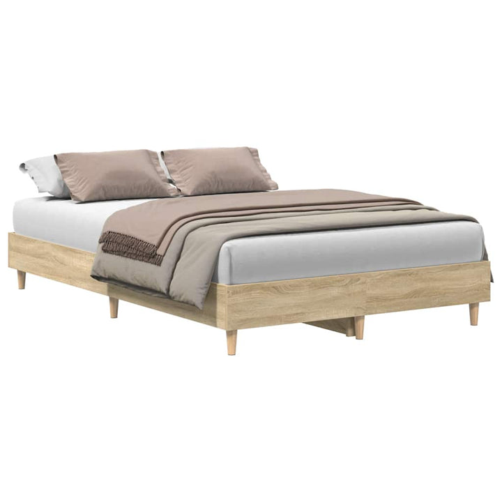 sengestel uden madras 120x190 cm konstrueret træ sonoma-eg