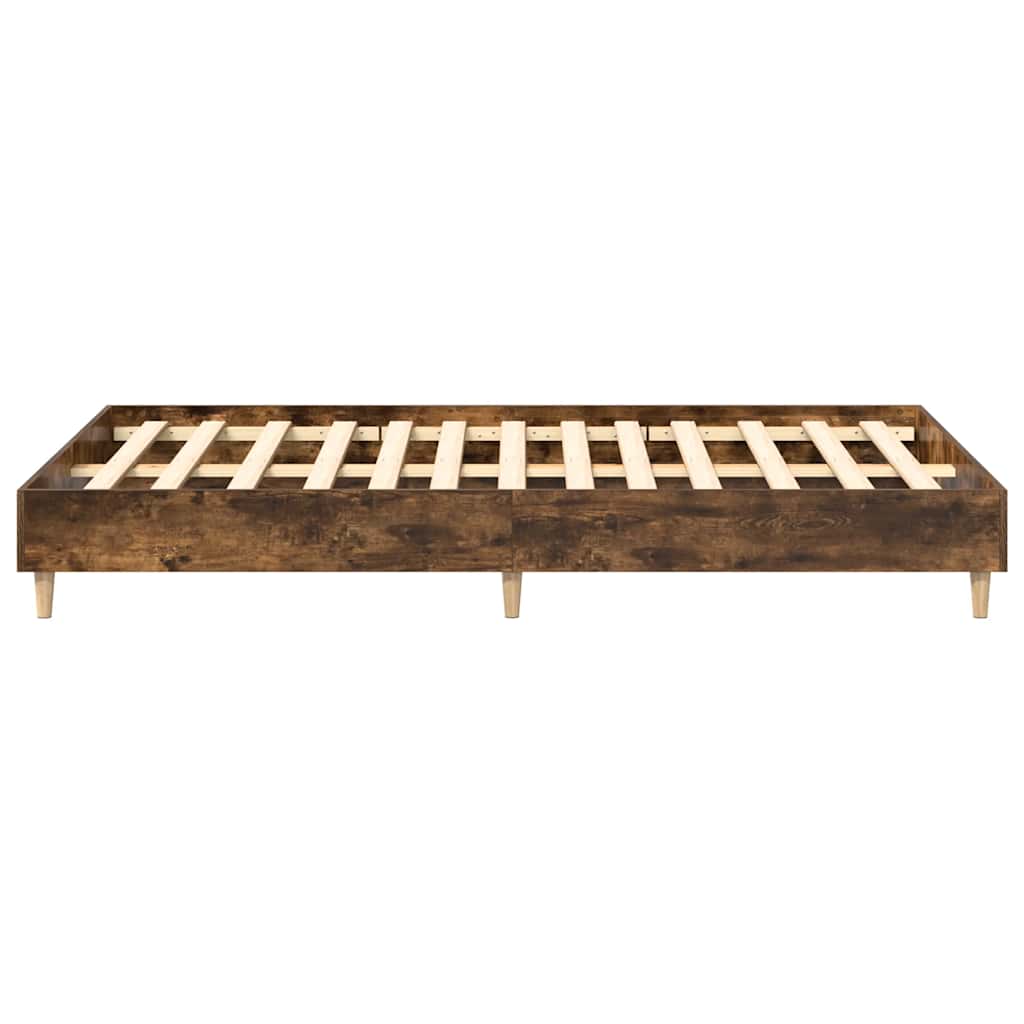 sengestel uden madras 120x190 cm konstrueret træ røget eg