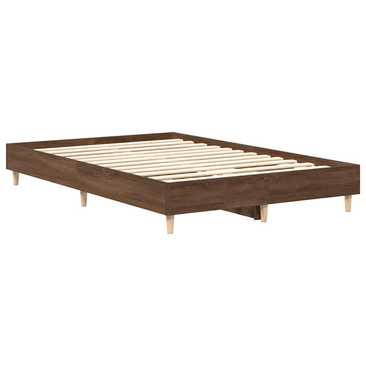sengestel uden madras 120x190 cm konstrueret træ brunt eg