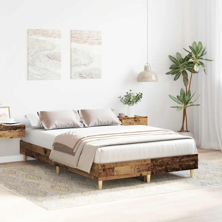 sengestel uden madras 120x190 cm konstrueret træ antikt træ