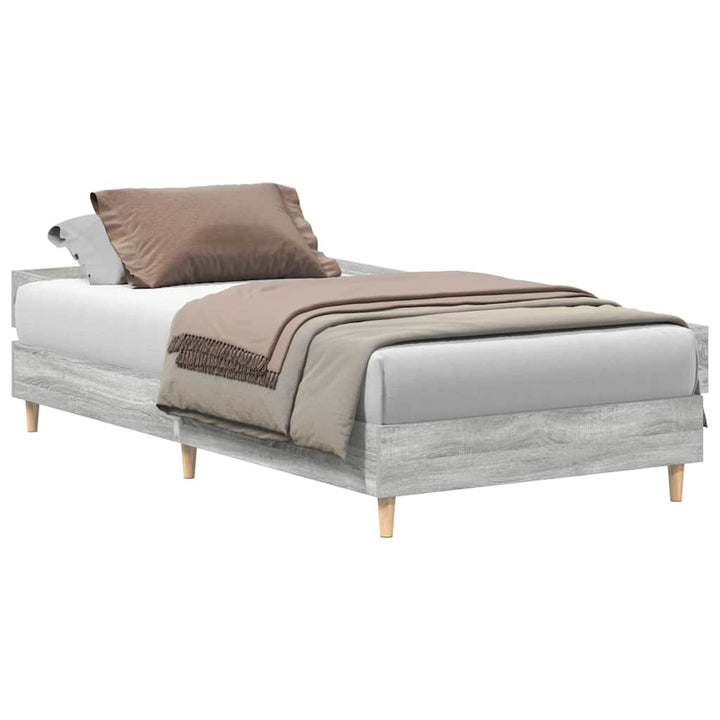 sengestel uden madras 90x190 cm konstrueret træ grå sonoma-eg