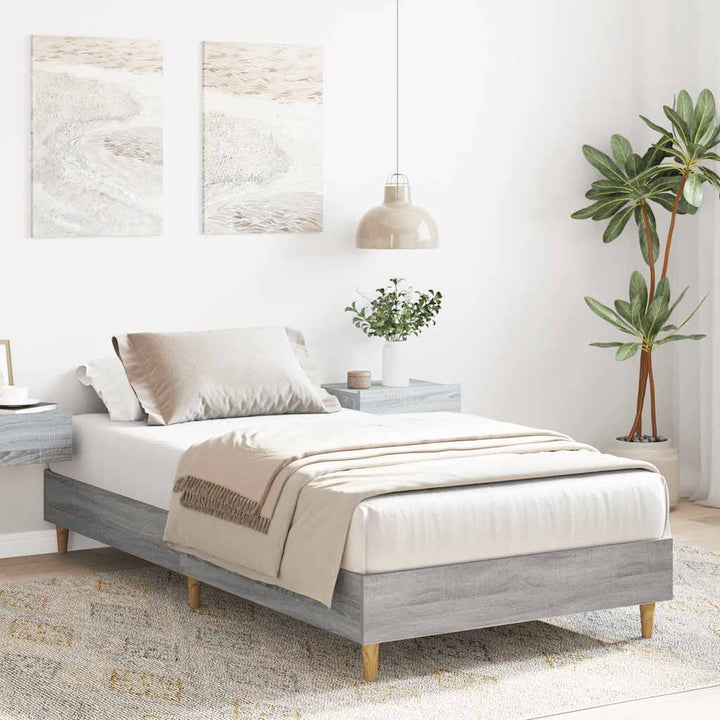 sengestel uden madras 90x190 cm konstrueret træ grå sonoma-eg