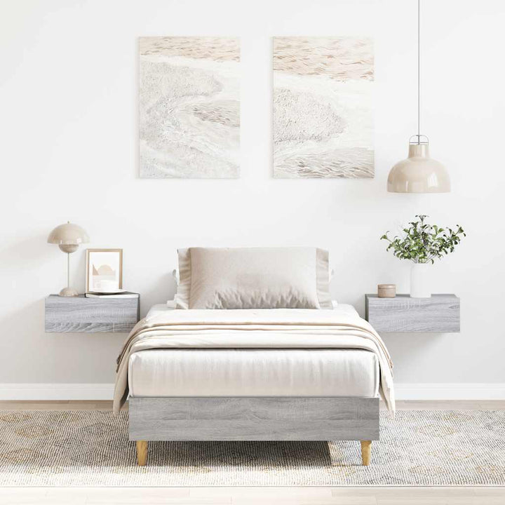 sengestel uden madras 90x190 cm konstrueret træ grå sonoma-eg