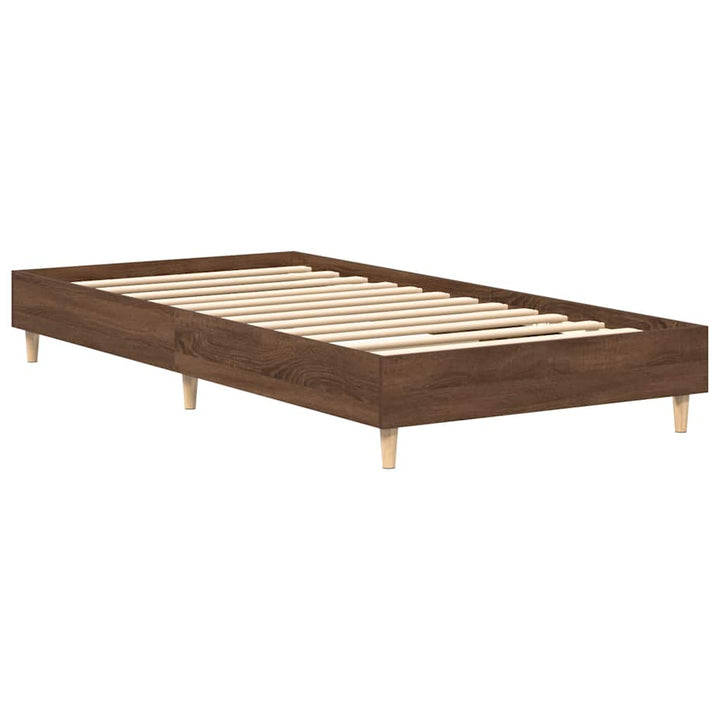 sengestel uden madras 90x190 cm konstrueret træ brunt eg
