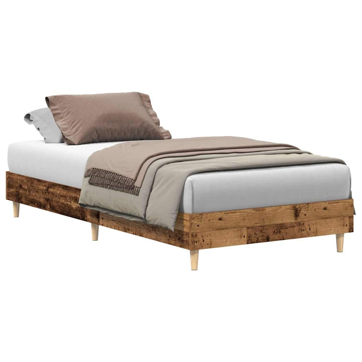 sengestel uden madras 90x190 cm konstrueret træ antikt træ