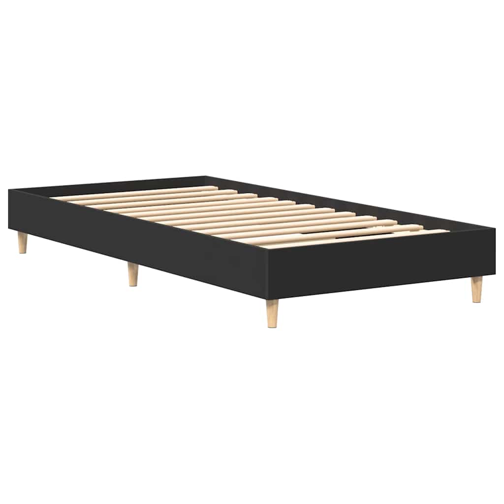 sengestel uden madras 75x190 cm konstrueret træ sort