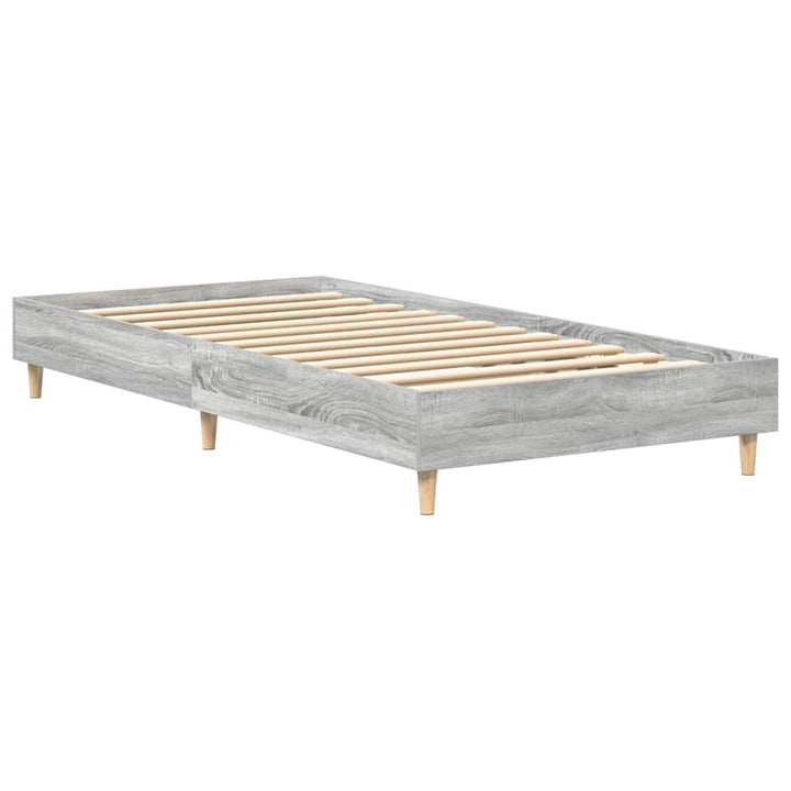 sengestel uden madras 75x190 cm konstrueret træ grå sonoma-eg
