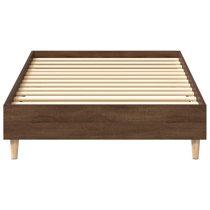 sengestel uden madras 75x190 cm konstrueret træ brunt eg