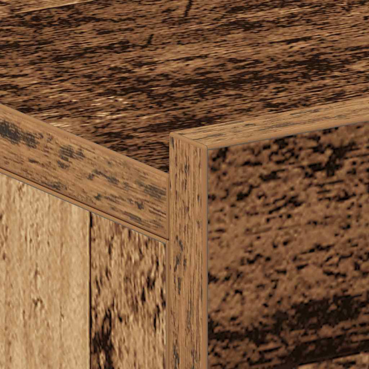 svævende natborde 2 stk. 40x32x15 cm konstrueret træ antikt træ