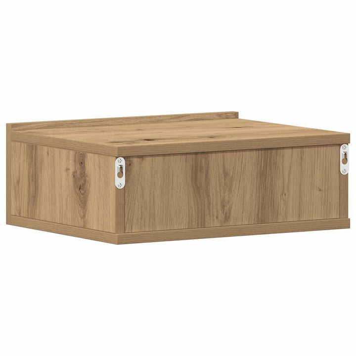 svævende natborde 2 stk. 40x32x15 cm konstrueret træ kunsteg