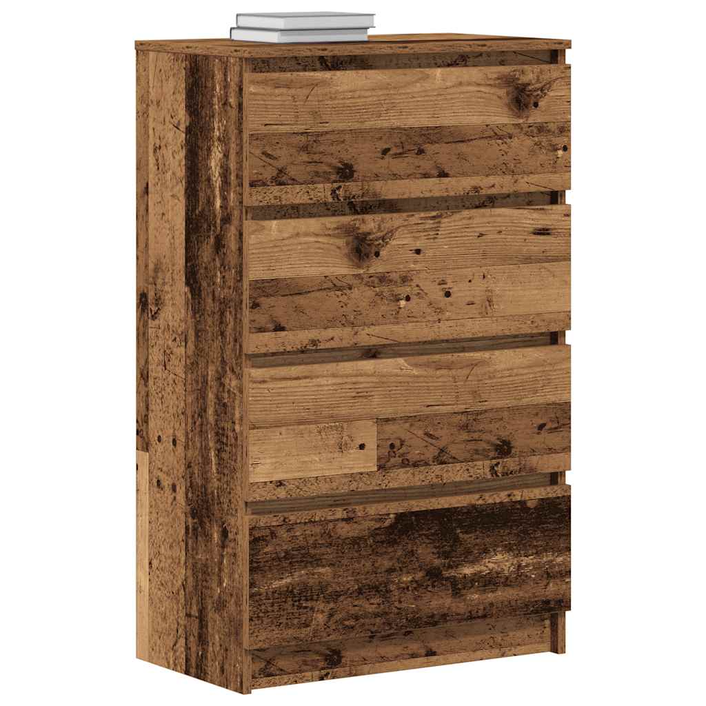 skænk 60x35x98,5 cm konstrueret træ gammelt træ-look
