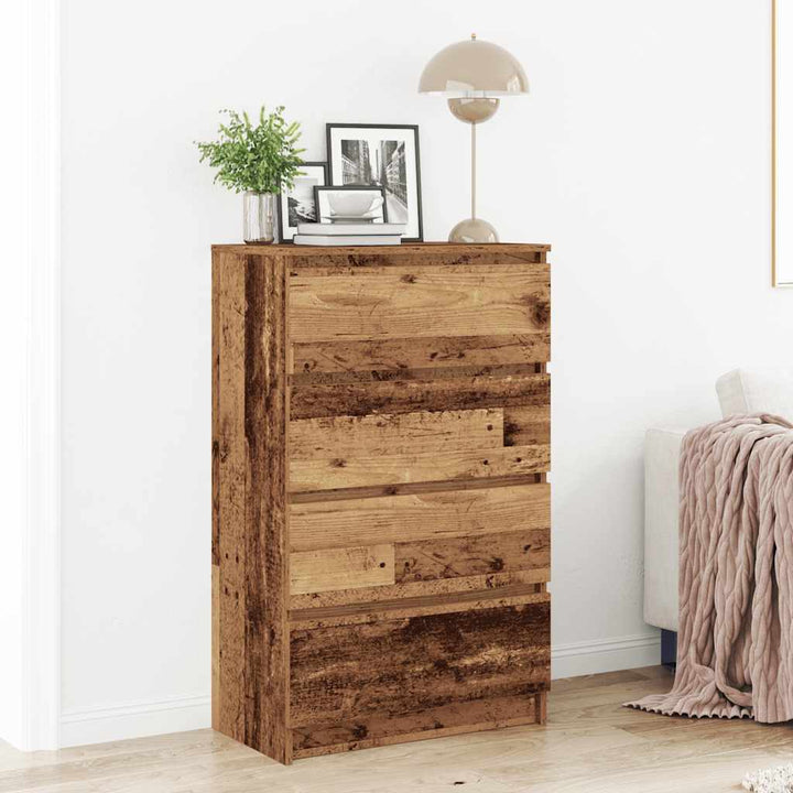 skænk 60x35x98,5 cm konstrueret træ gammelt træ-look