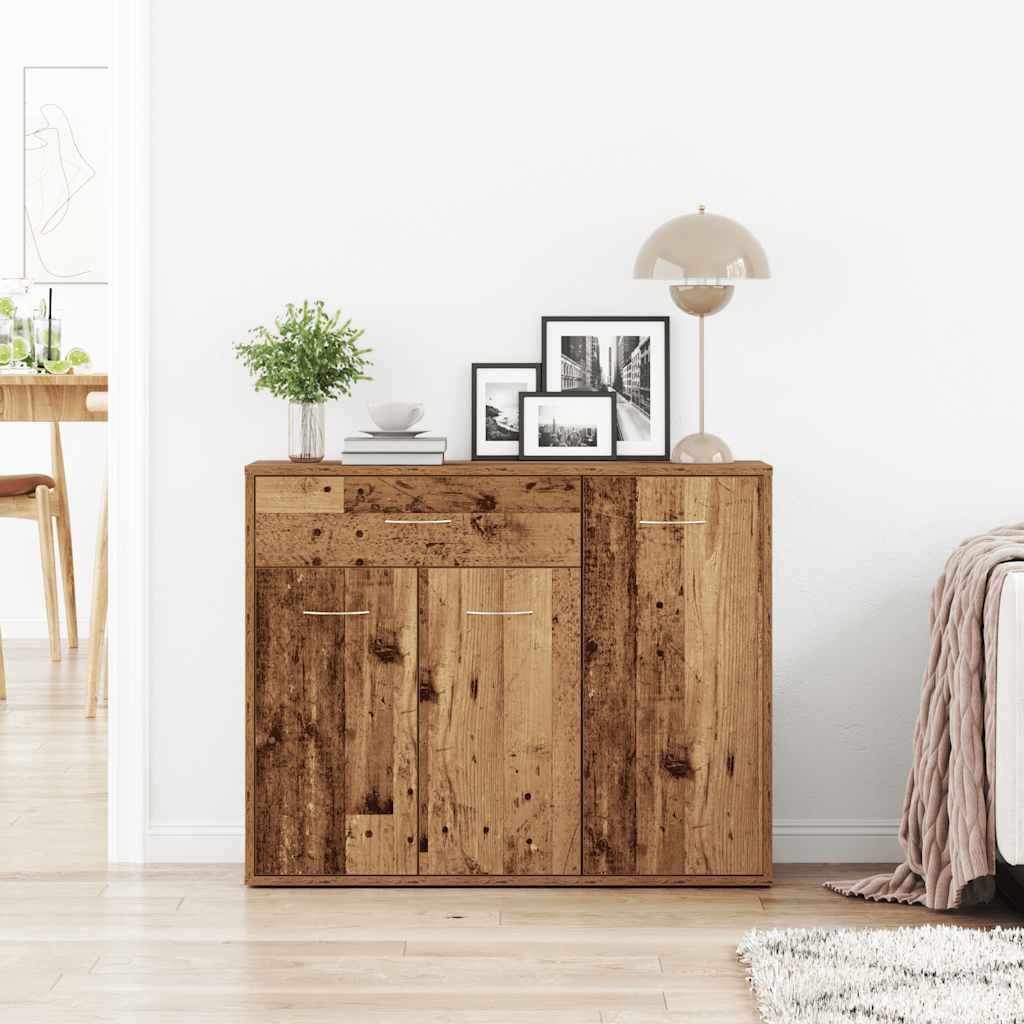 skænk 88x30x70 cm konstrueret træ gammelt træ-look