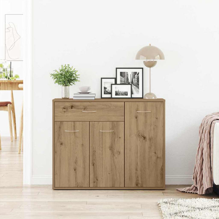 skænk 88x30x70 cm konstrueret træ kunsteg
