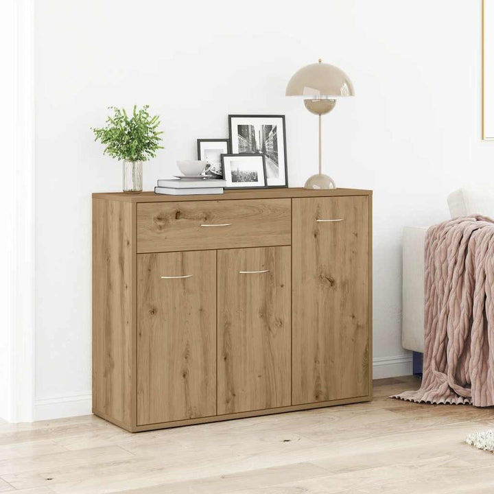 skænk 88x30x70 cm konstrueret træ kunsteg