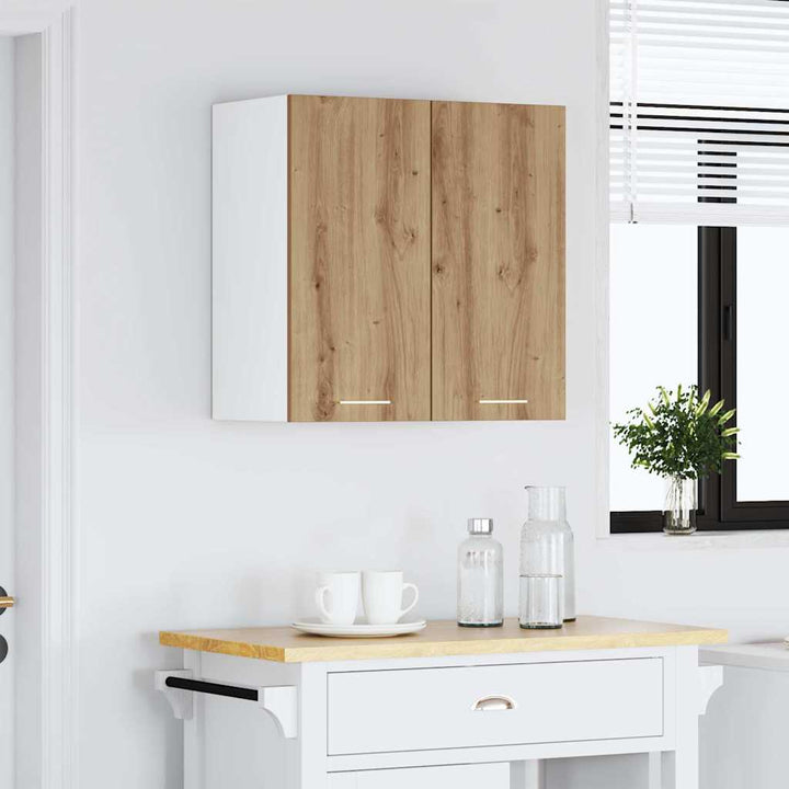 køkkenvægskab "Lyon" håndlavet eg 60x31x60 cm konstrueret træ
