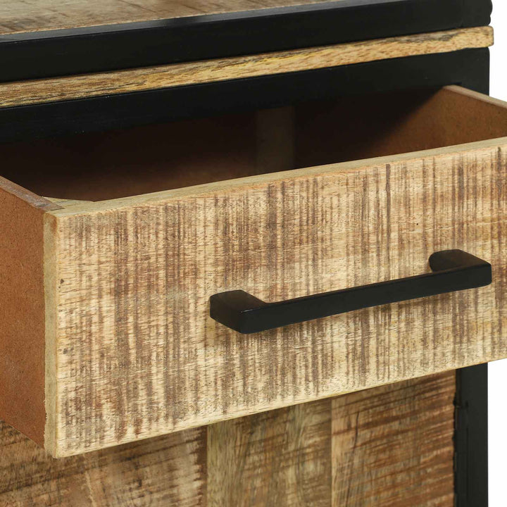 Highboard med skuffe Brun 70 x 35 x 180 cm Massivt mangotræ