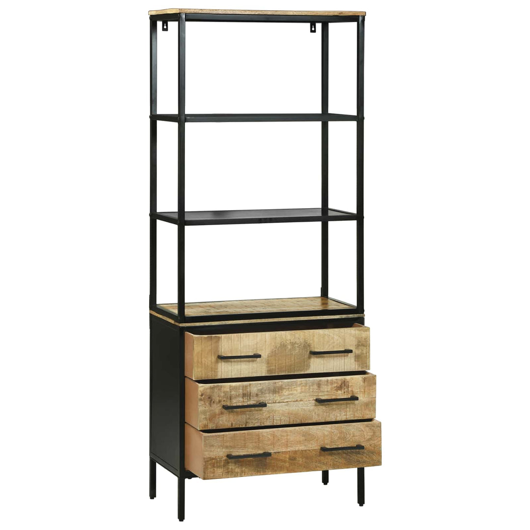 Highboard med skuffe Brun 70 x 35 x 180 cm Massivt mangotræ