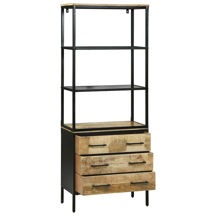 Highboard med skuffe Brun 70 x 35 x 180 cm Massivt mangotræ