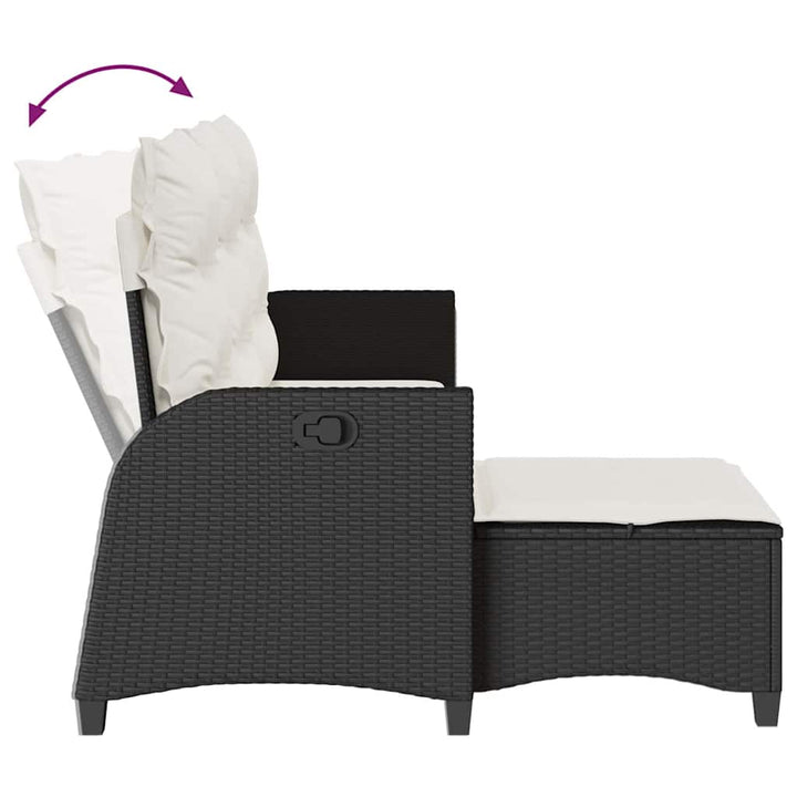 sofasæt til haven 3 dele med hynder L-formet polyrattan sort