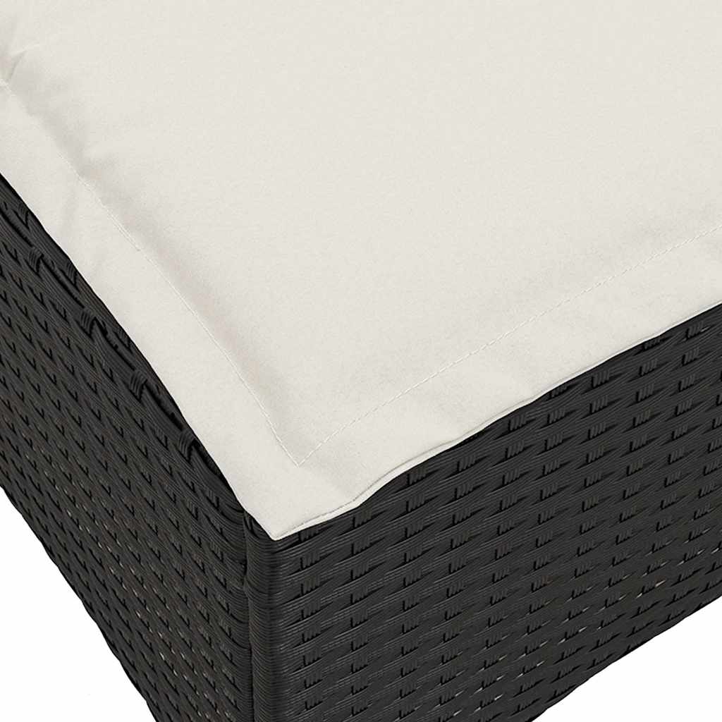 sofasæt til haven 3 dele med hynder L-formet polyrattan sort