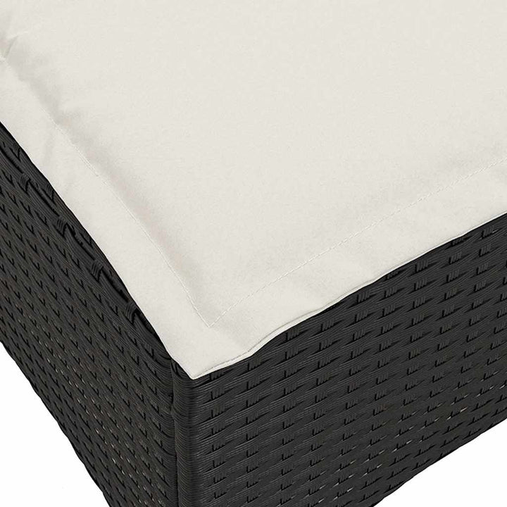 sofasæt til haven 3 dele med hynder L-formet polyrattan sort