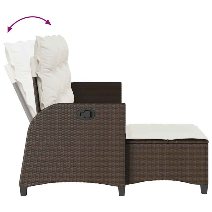 sofasæt til haven 3 dele med hynder L-formet polyrattan brun