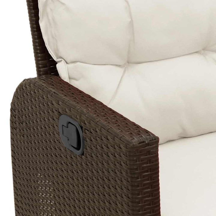 sofasæt til haven 3 dele med hynder L-formet polyrattan brun