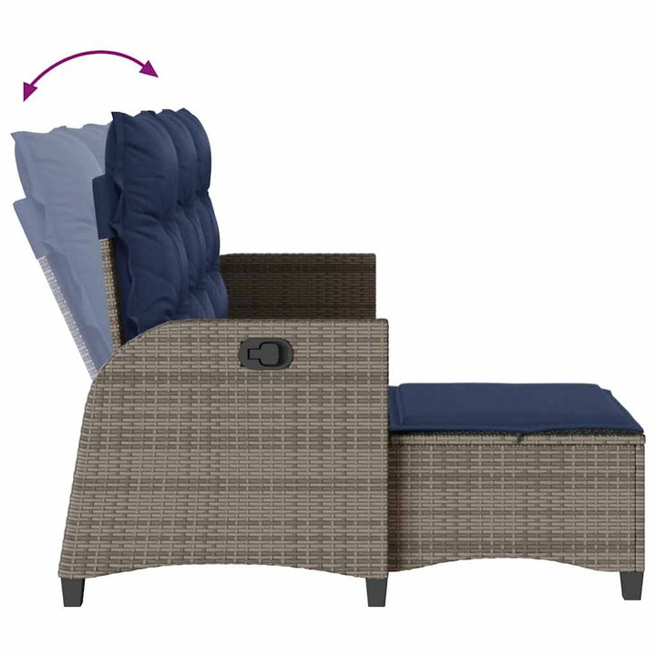 sofasæt til haven 3 dele med hynder L-formet polyrattan grå