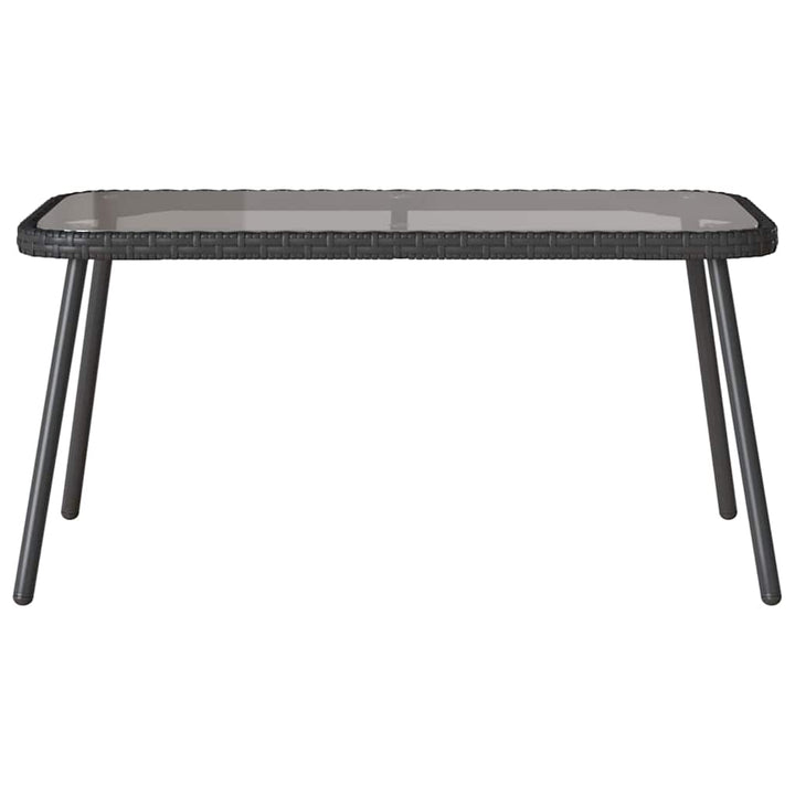 Have Spisebordssæt med pude 2 pcs Sort polyrattan
