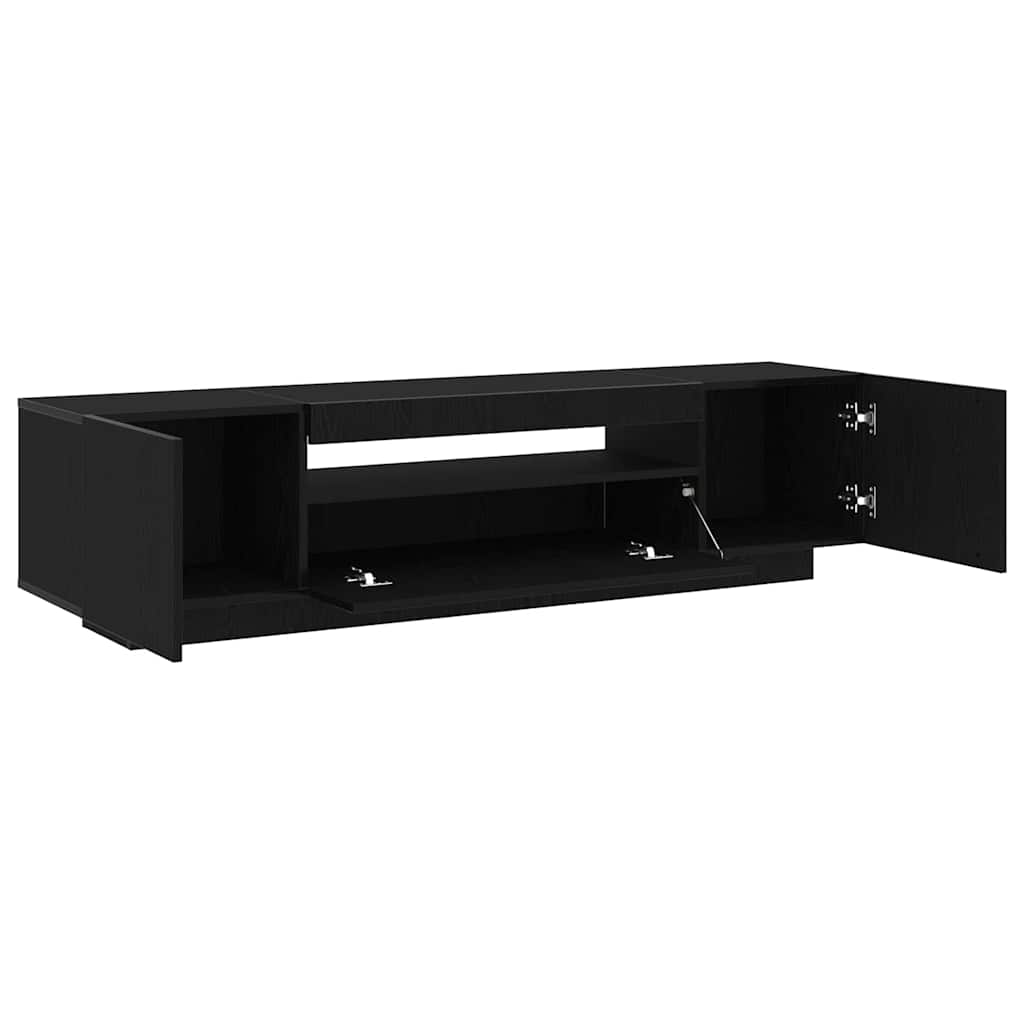 TV-skab 160 x 35 x 40 cm Sort Konstrueret træ