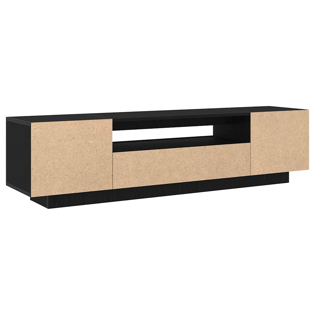 TV-skab 160 x 35 x 40 cm Sort Konstrueret træ