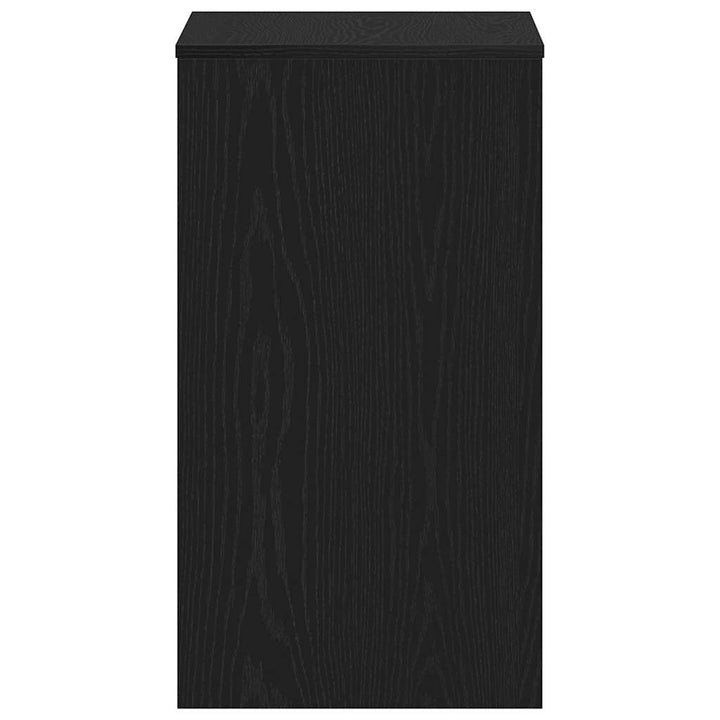 skrivebord sort egetræ 90x40x72 cm konstrueret træ