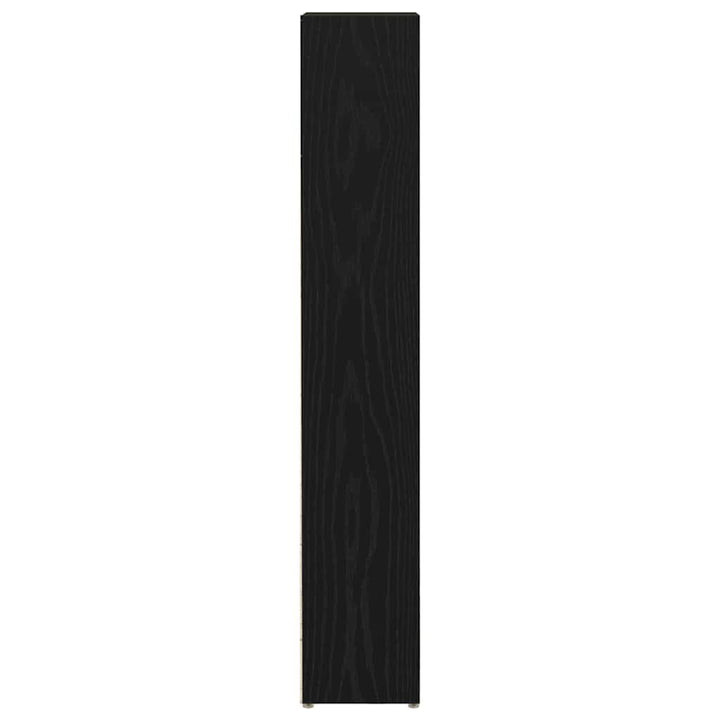 CD-reoler 2 stk. 21x16x93,5cm konstrueret træ sort egetræsfarve